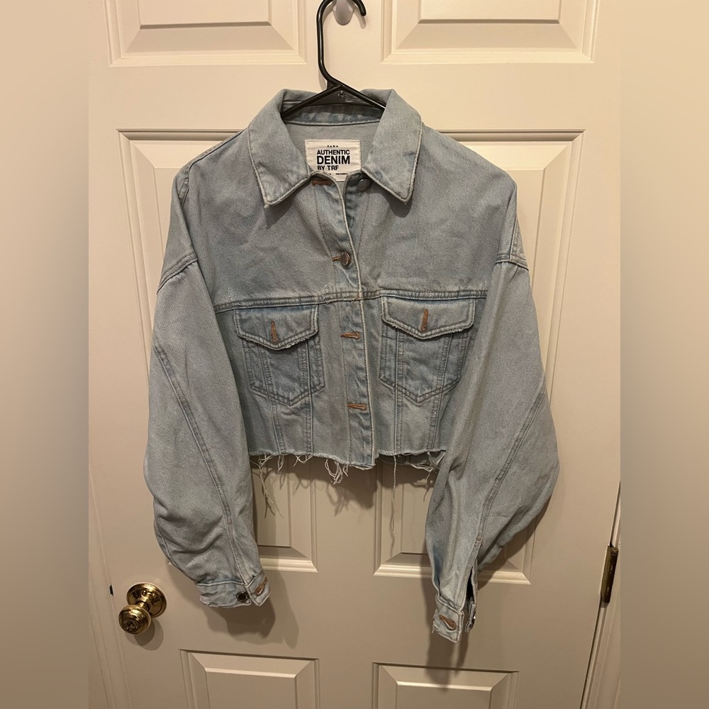 Zara cropped denim jacket